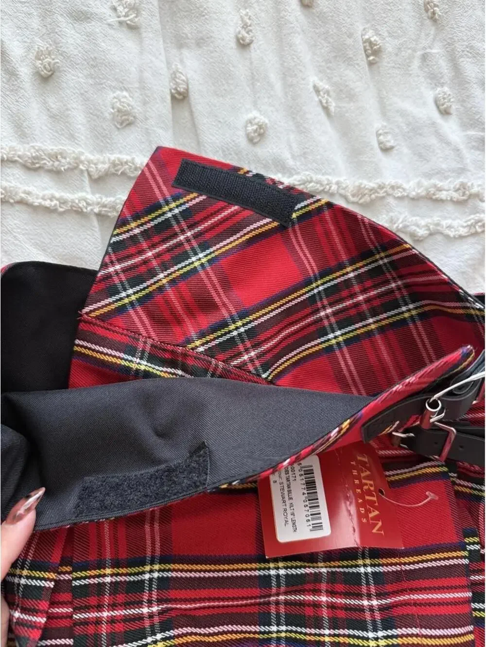 Tartan Threads Stewart Royal Red Plaid Billie Kilt Skirt Size 8 NWT